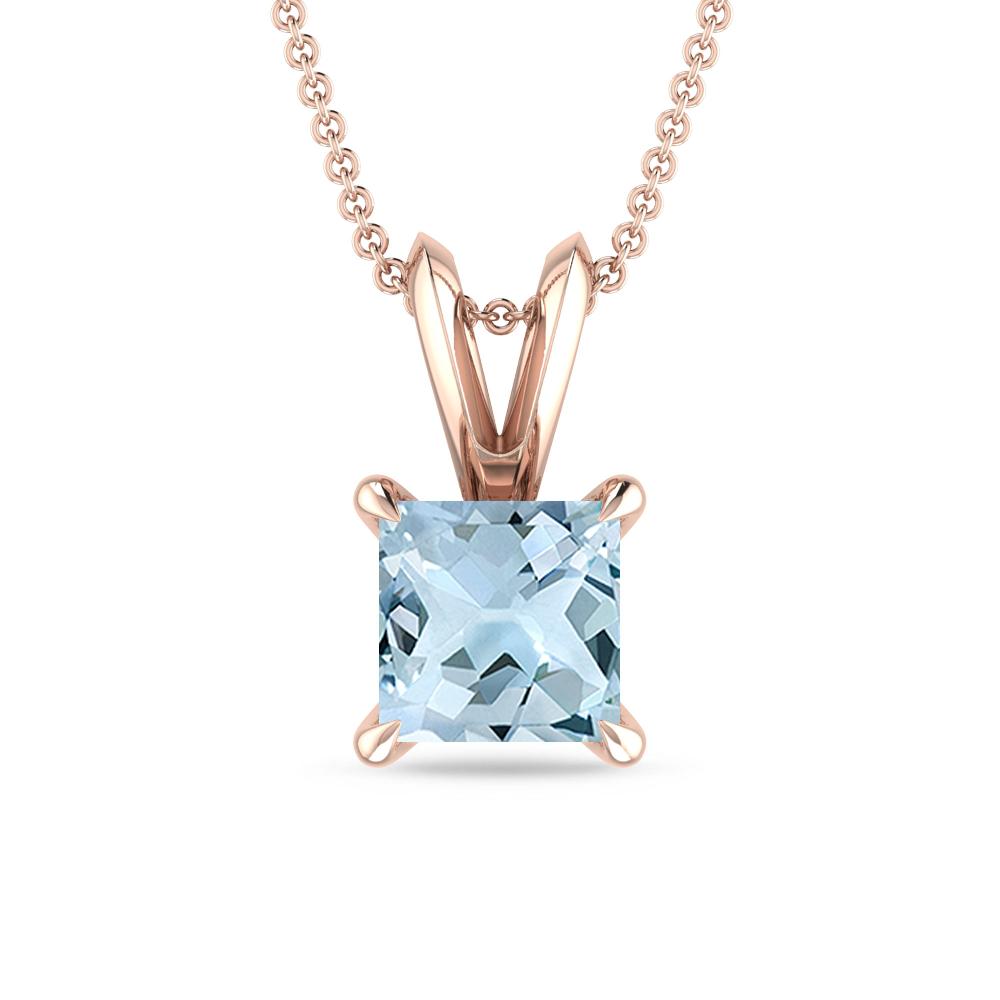Rose Gold - Aquamarine