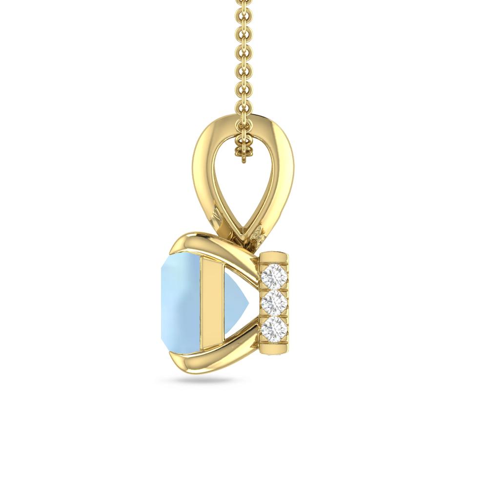 Yellow Gold - Aquamarine