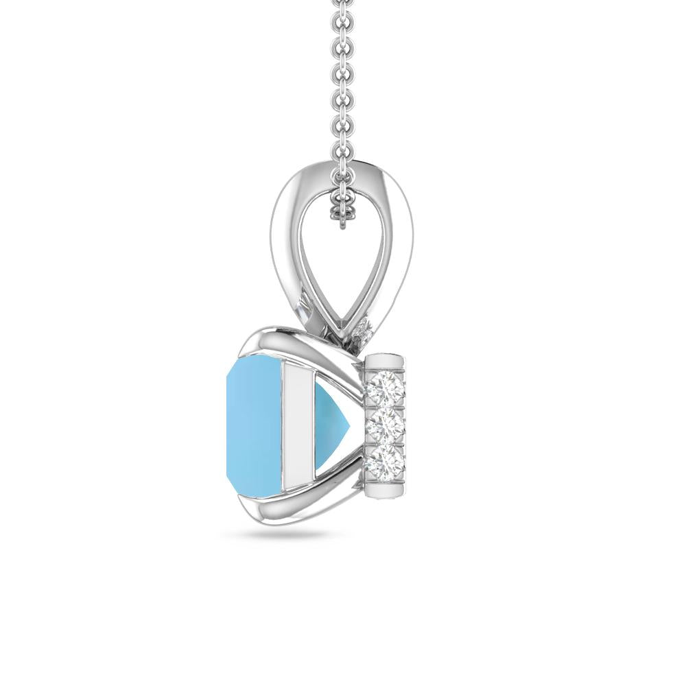 White Gold - Blue Topaz