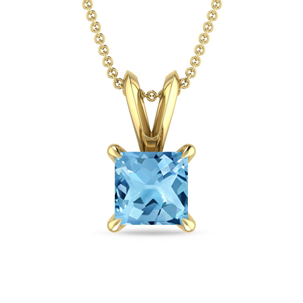 Yellow Gold - Blue Topaz