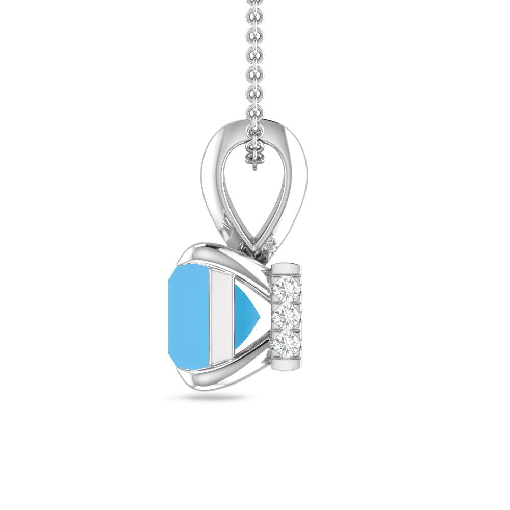 White Gold - Blue Topaz