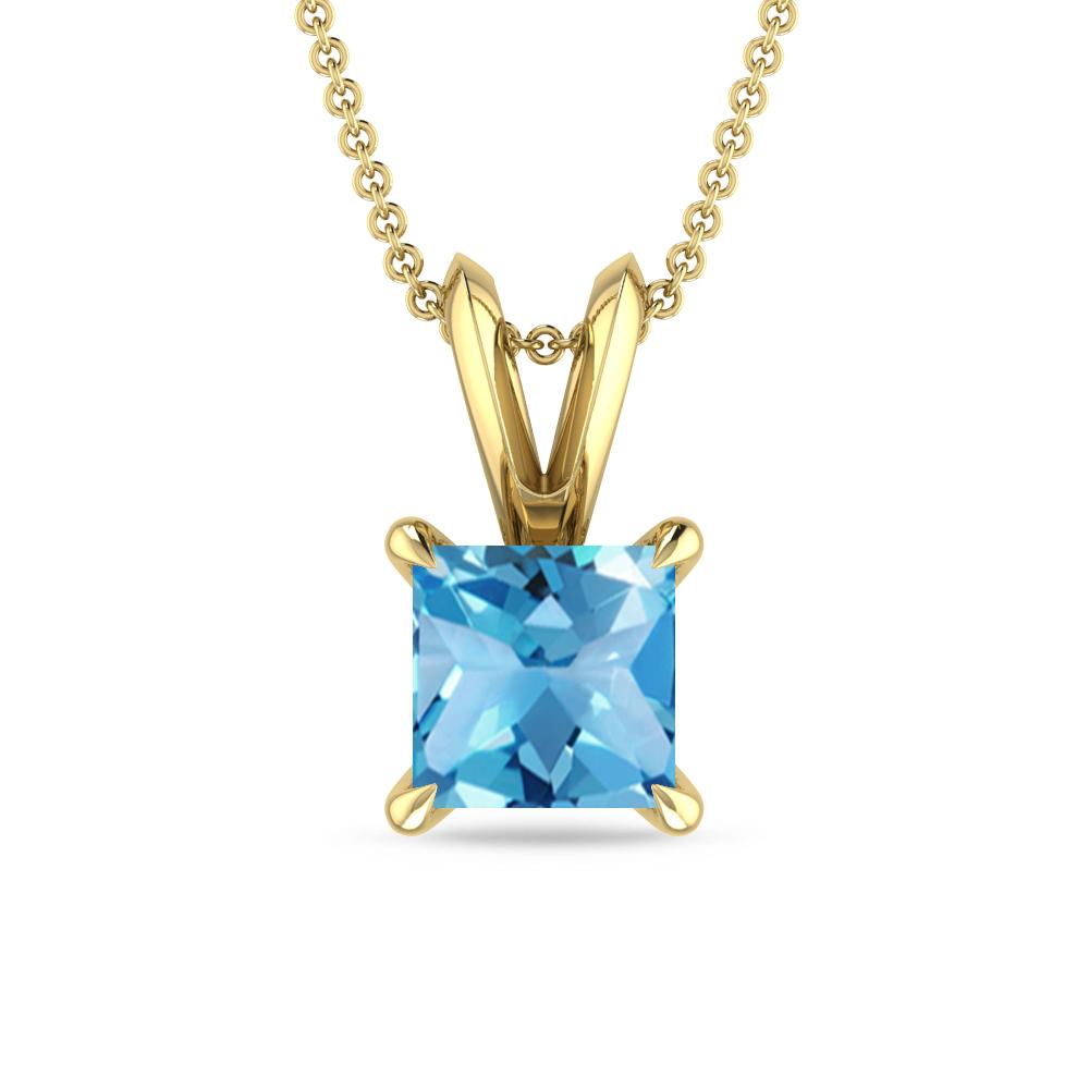 Yellow Gold - Blue Topaz