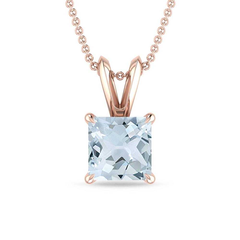Rose Gold - Aquamarine