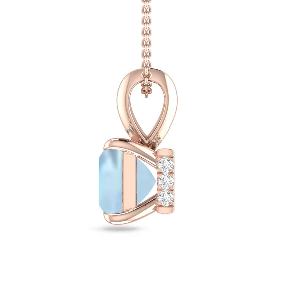 Rose Gold - Aquamarine