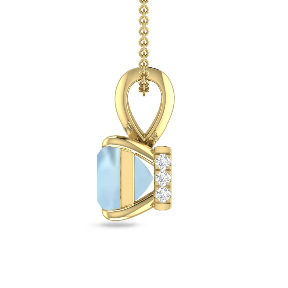 Yellow Gold - Aquamarine