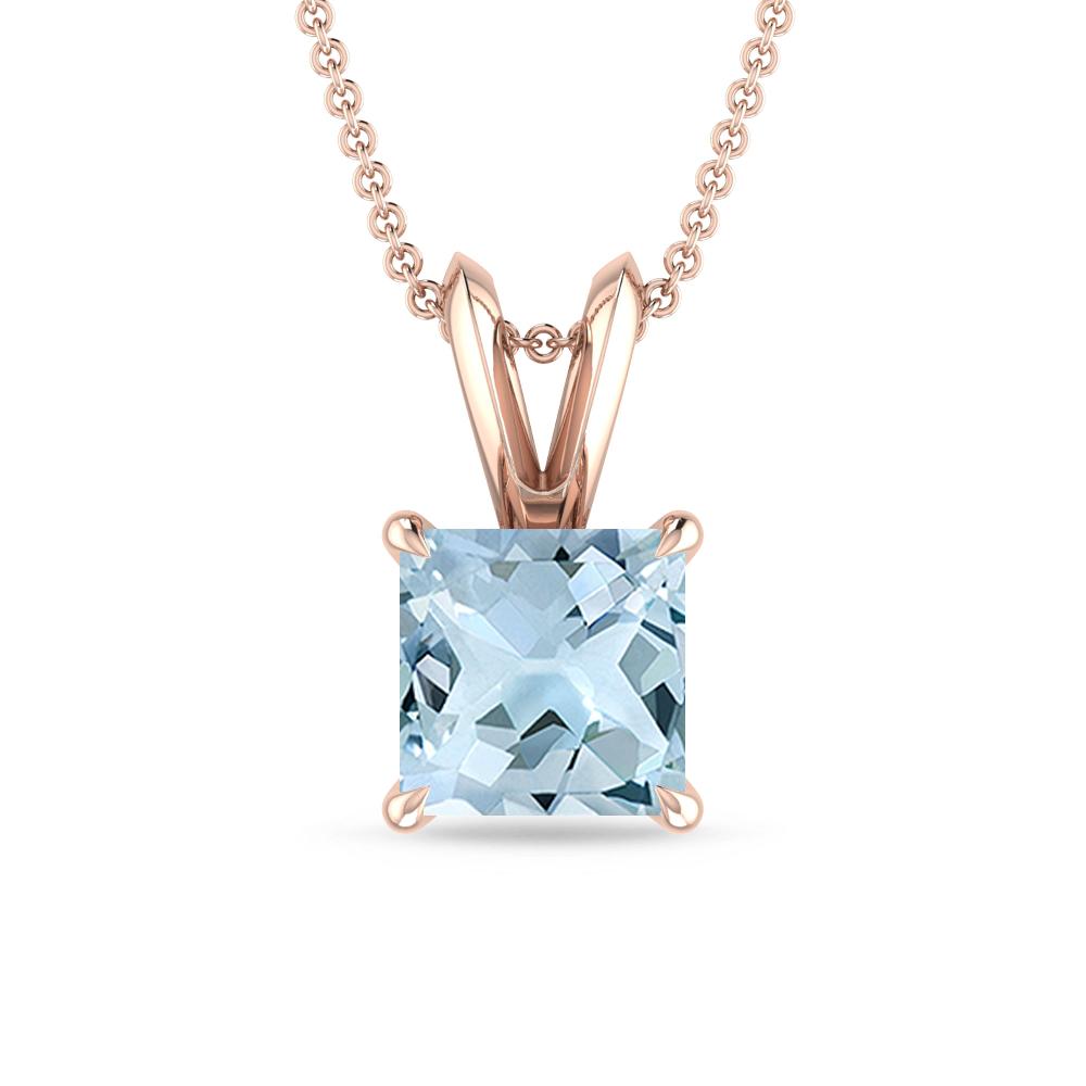 Rose Gold - Aquamarine