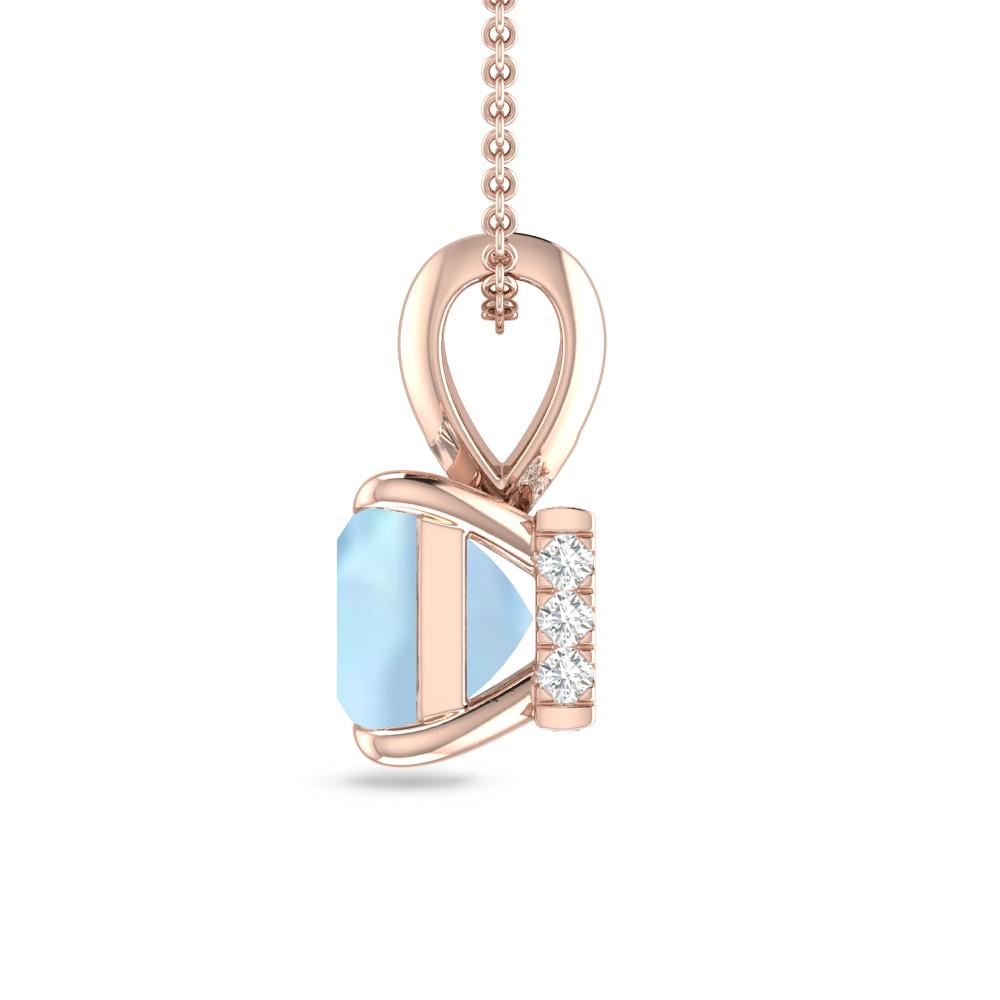 Rose Gold - Aquamarine