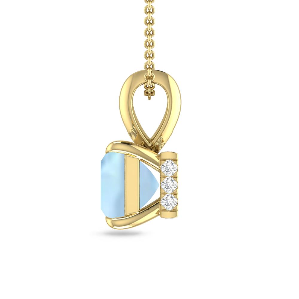 Yellow Gold - Aquamarine