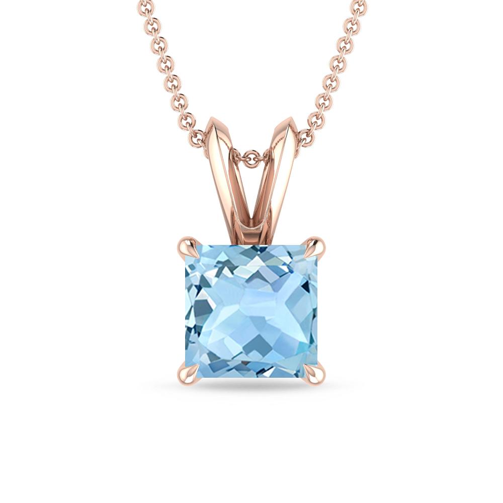 Rose Gold - Aquamarine