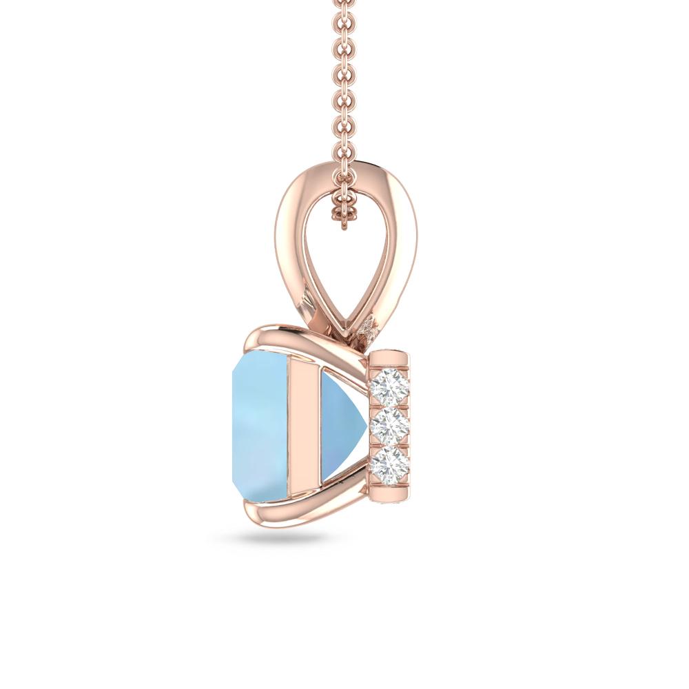 Rose Gold - Aquamarine
