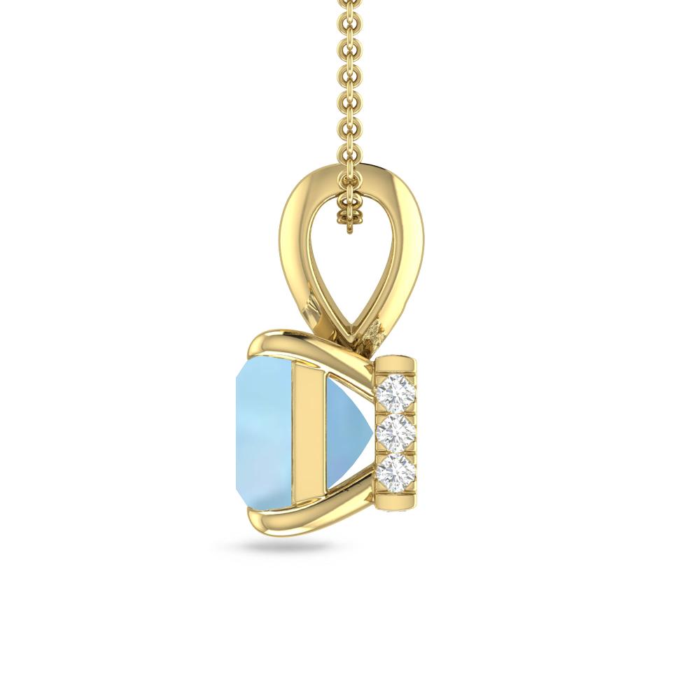 Yellow Gold - Aquamarine