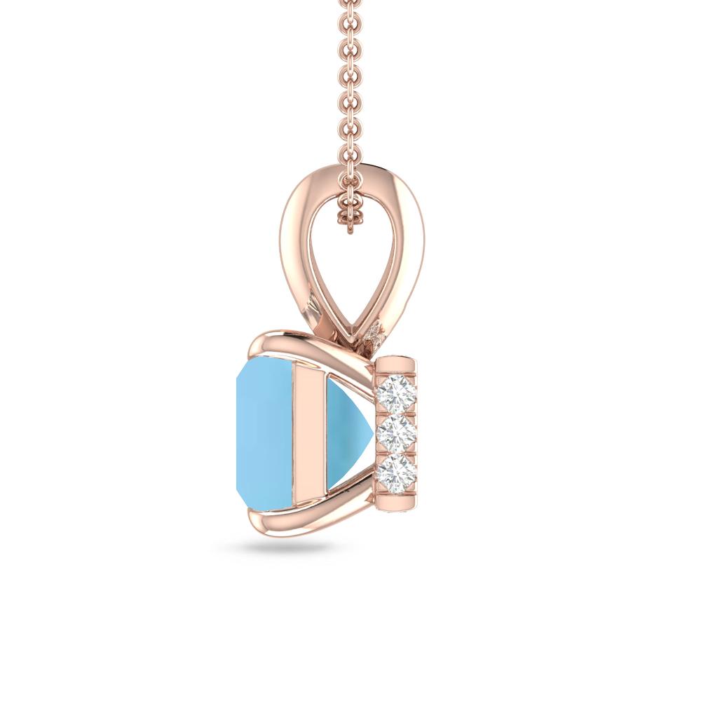 Rose Gold - Blue Topaz