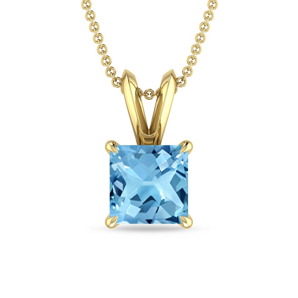 Yellow Gold - Blue Topaz