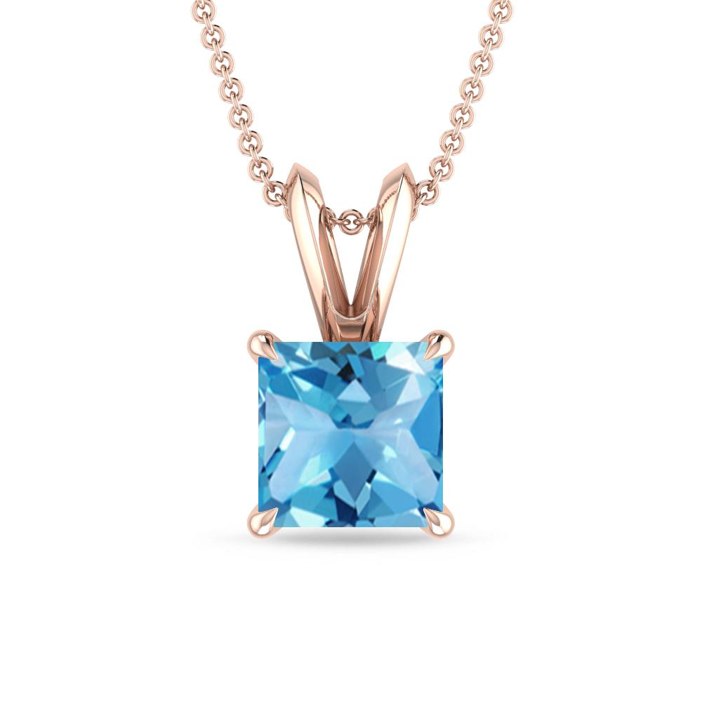 Rose Gold - Blue Topaz