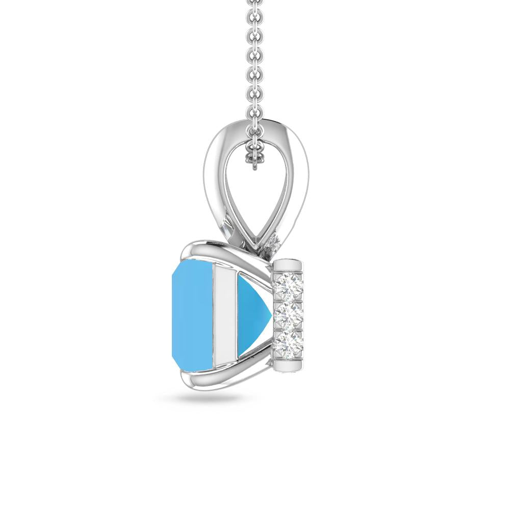 White Gold - Blue Topaz