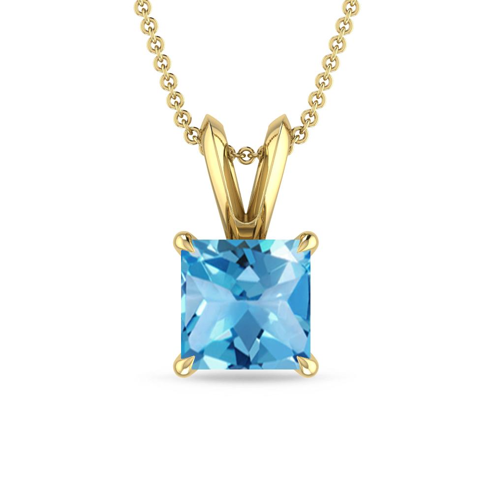 Yellow Gold - Blue Topaz
