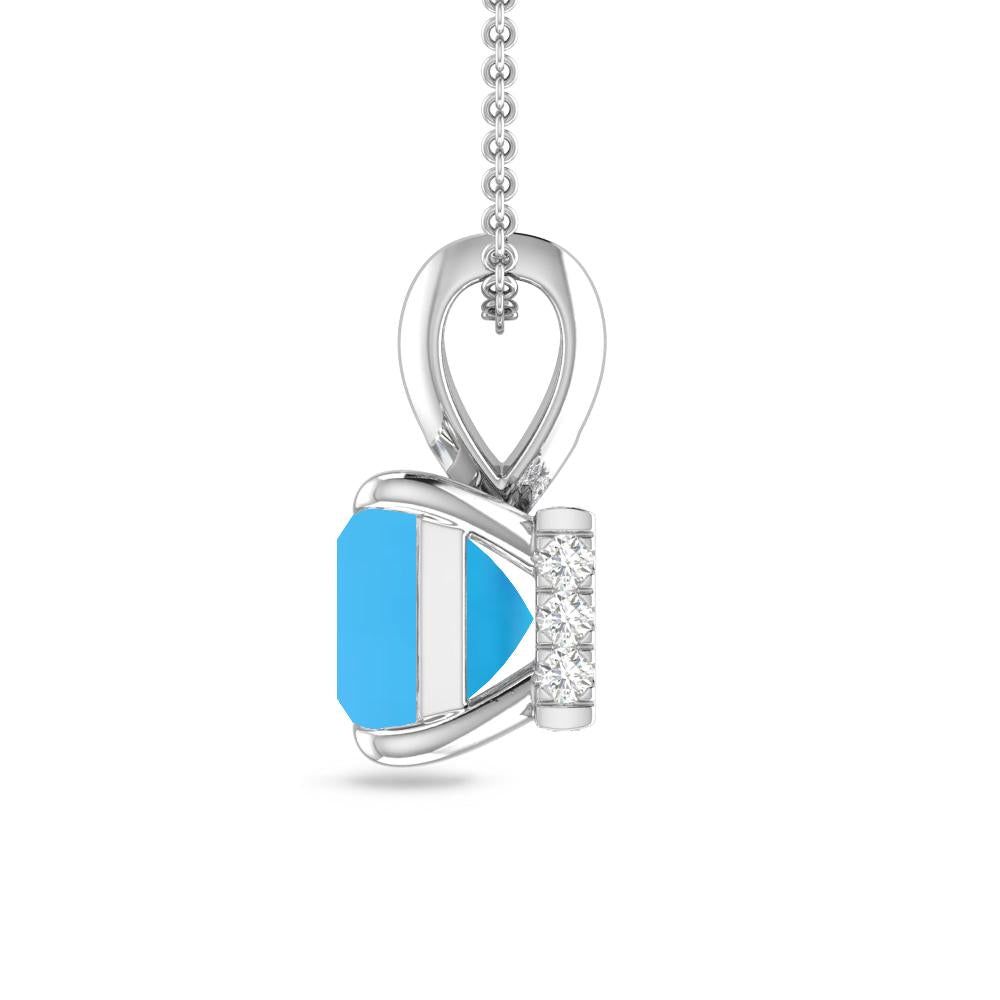 White Gold - Blue Topaz