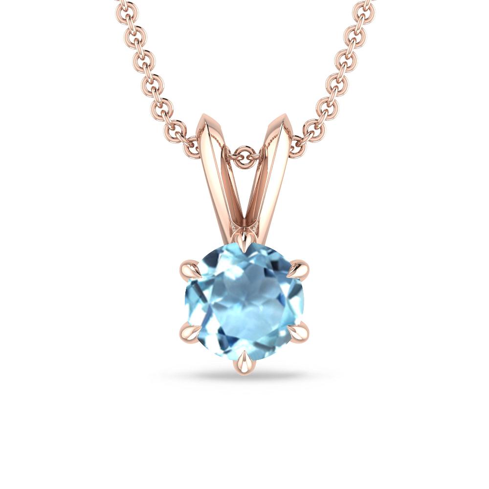 Rose Gold - Aquamarine