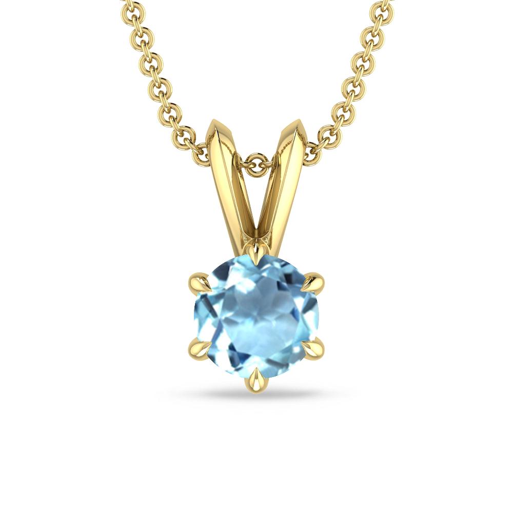 Yellow Gold - Aquamarine