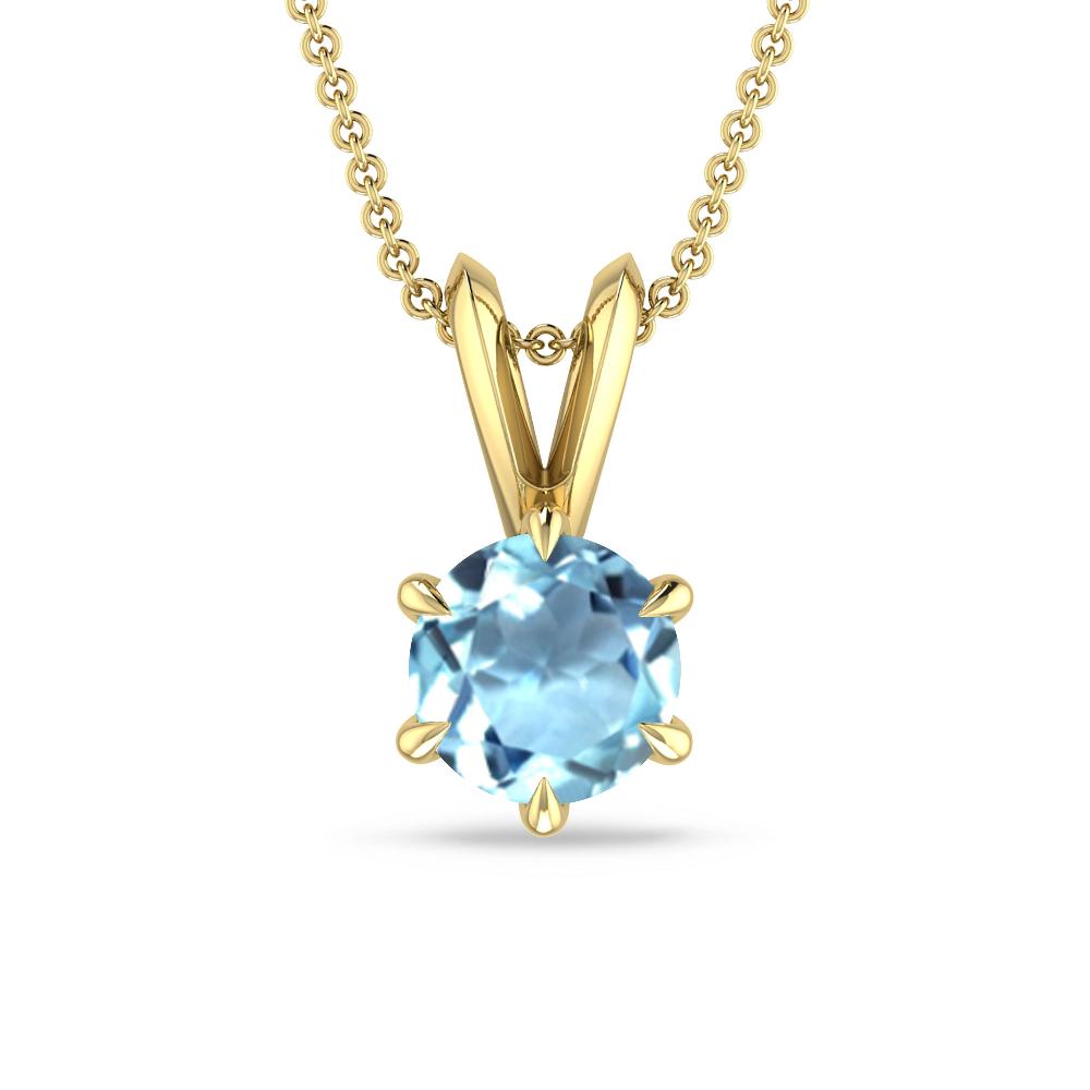 Yellow Gold - Aquamarine