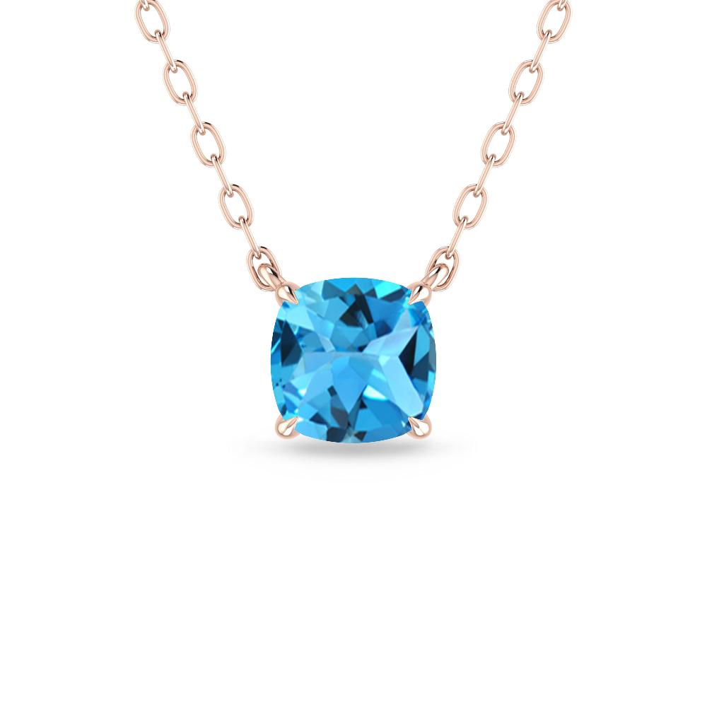 Rose Gold - Blue Topaz