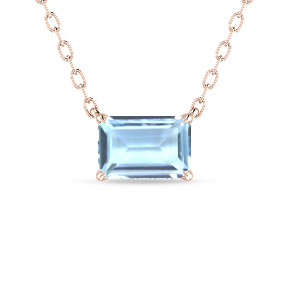 Rose Gold - Aquamarine