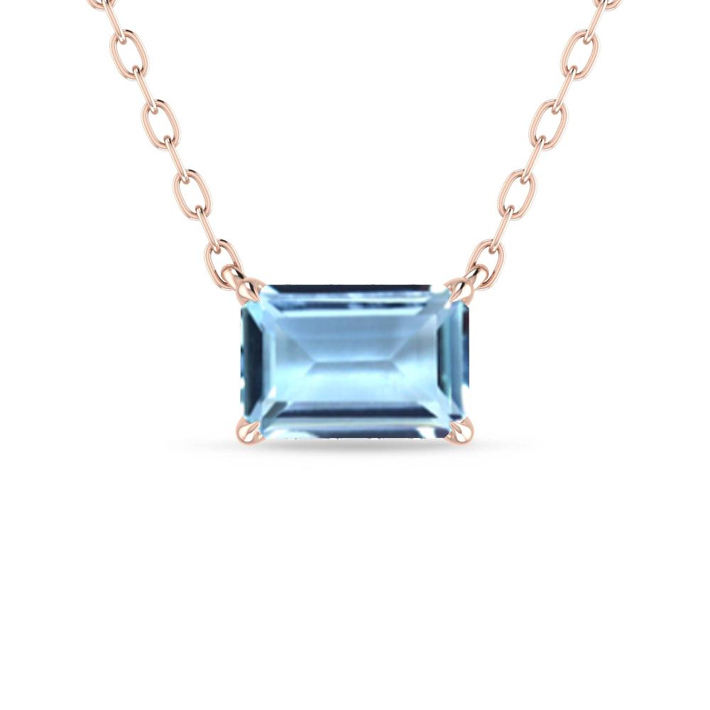 Rose Gold - Aquamarine