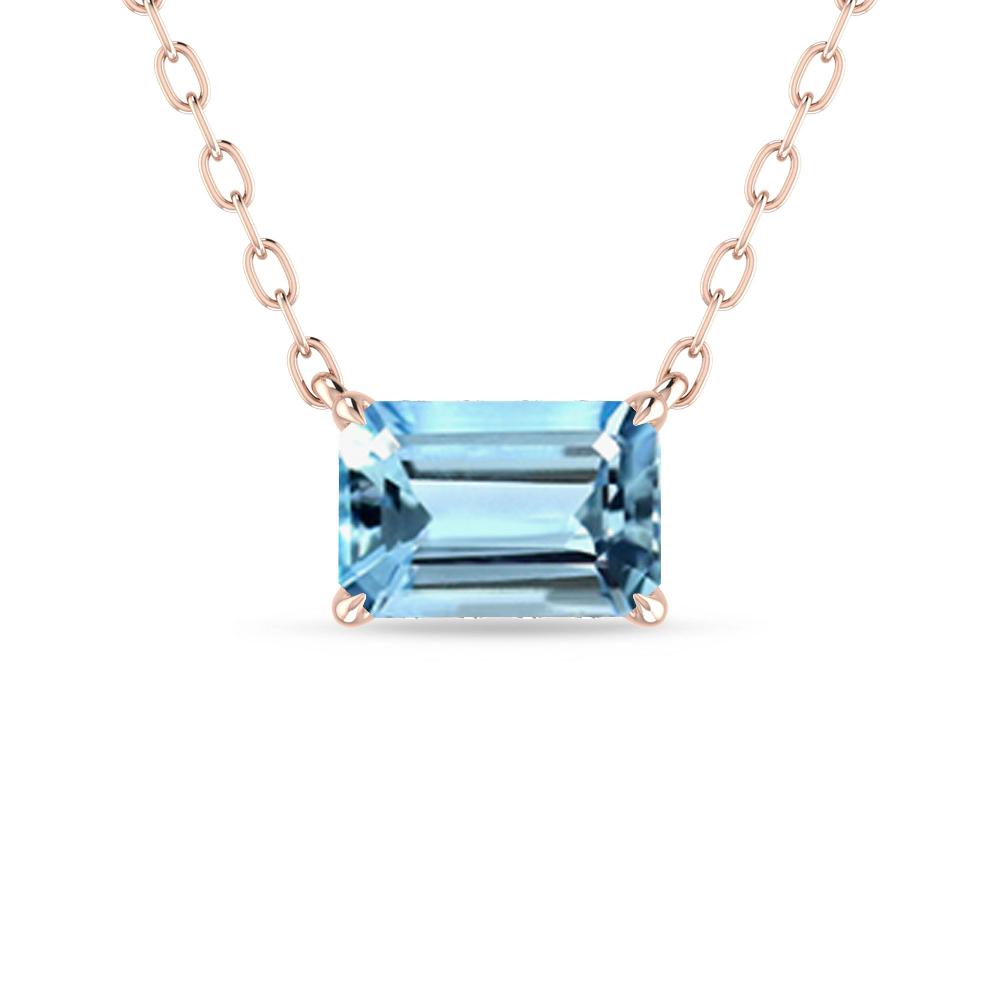 Rose Gold - Aquamarine