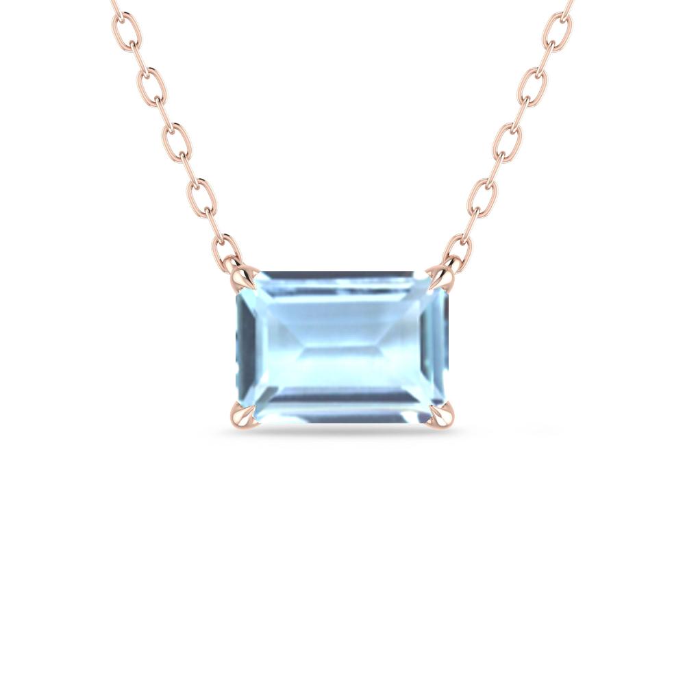 Rose Gold - Aquamarine