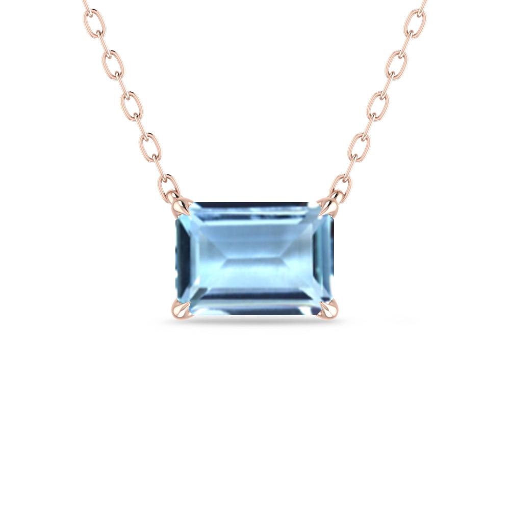 Rose Gold - Aquamarine