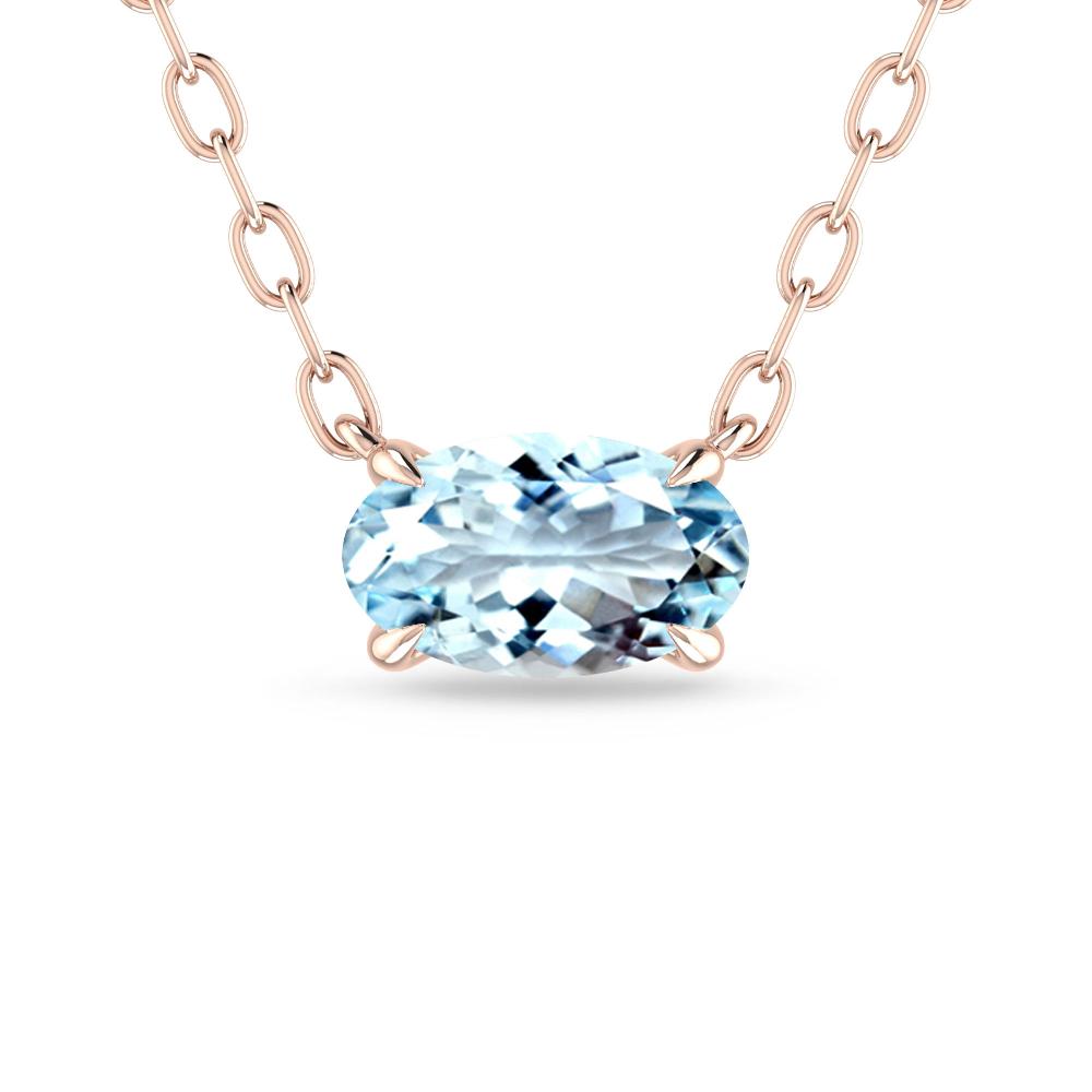 Rose Gold - Aquamarine