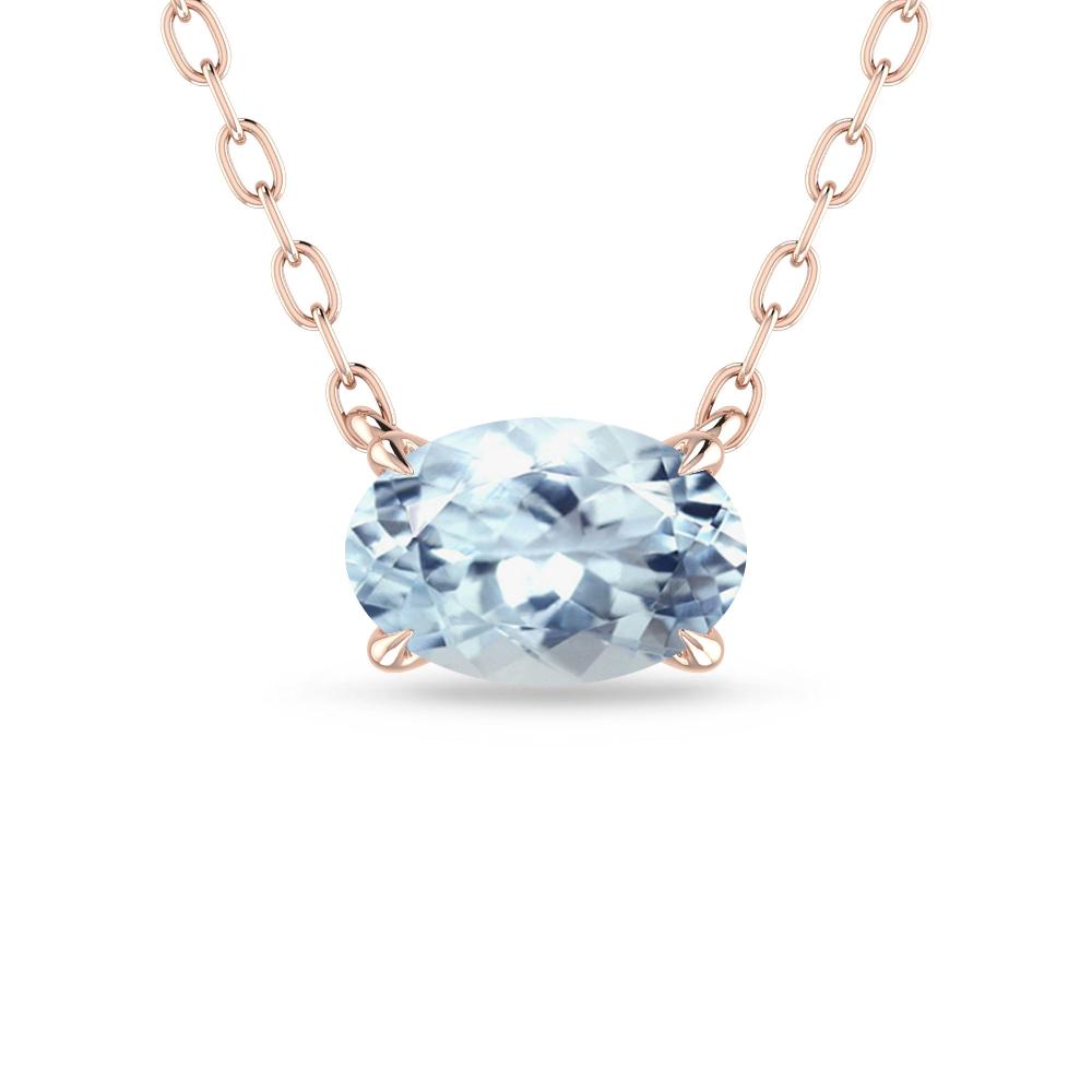 Rose Gold - Aquamarine