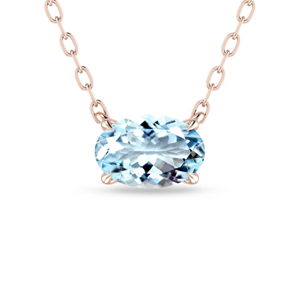 Rose Gold - Aquamarine
