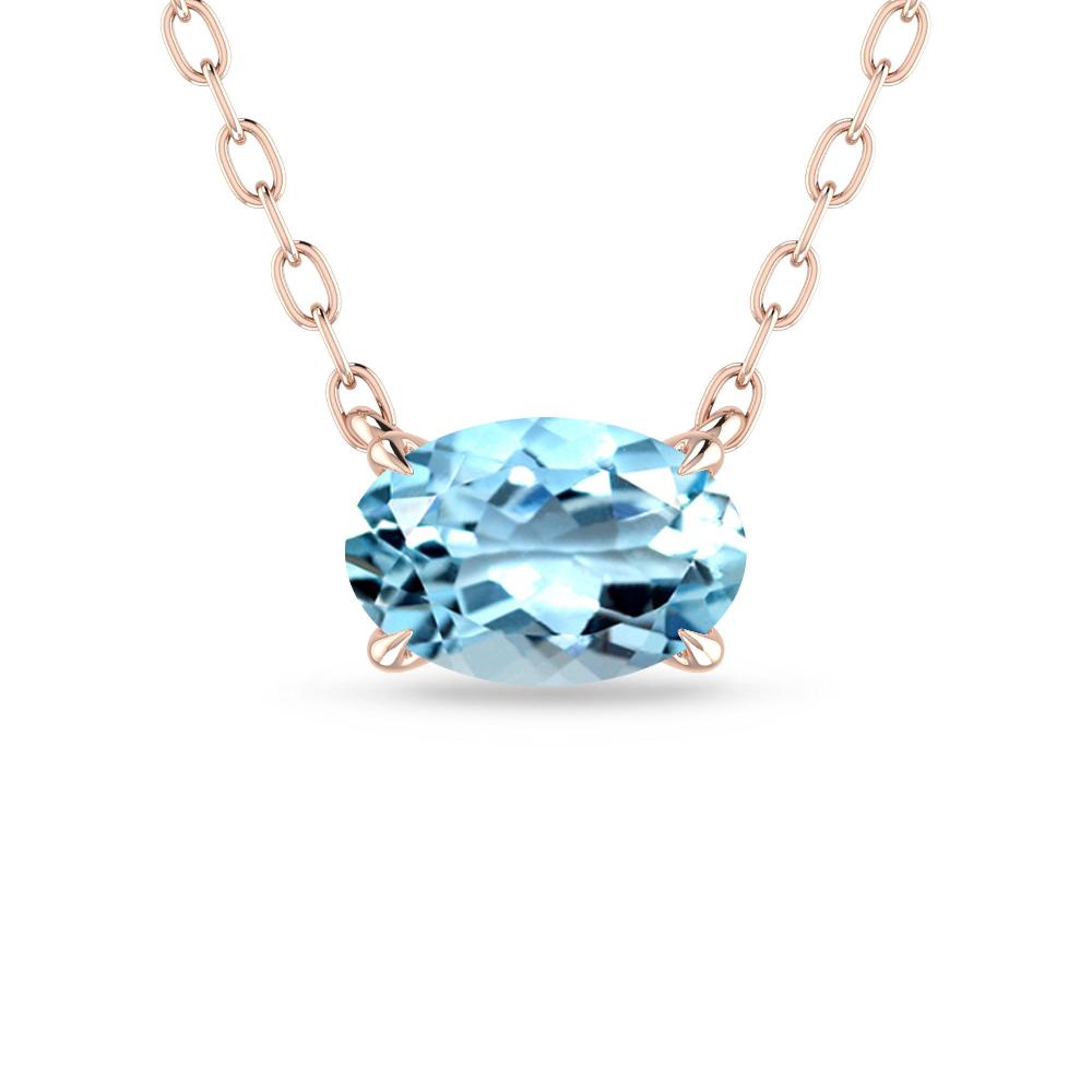 Rose Gold - Aquamarine