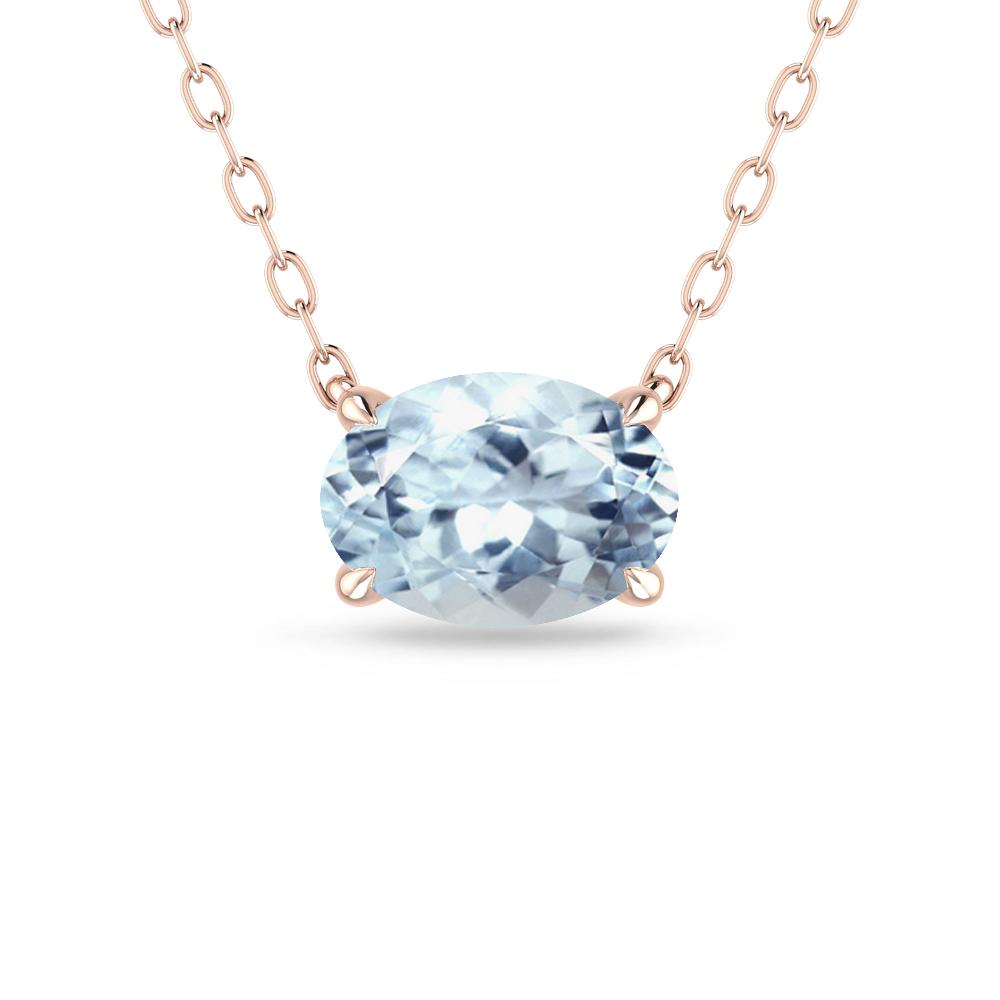 Rose Gold - Aquamarine