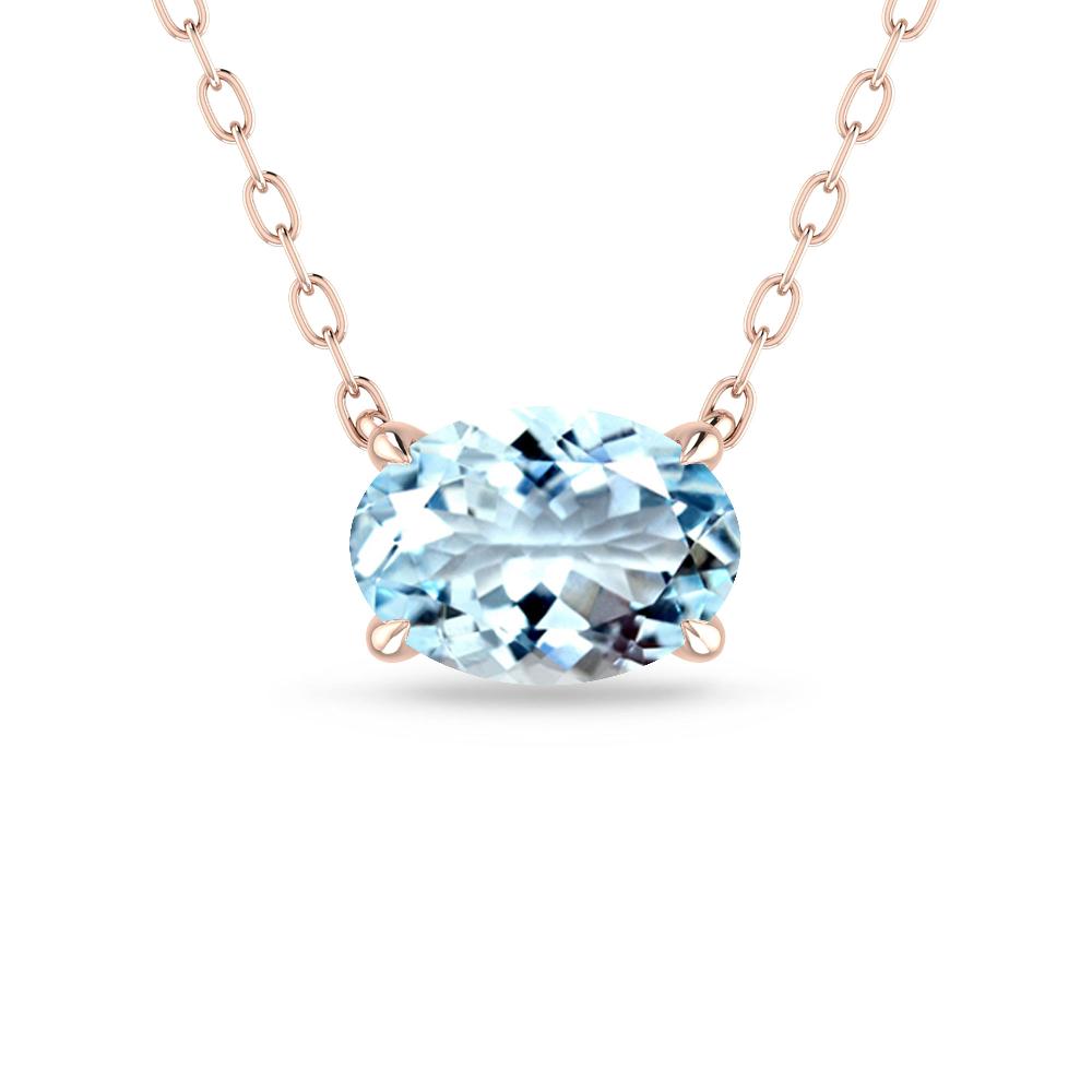 Rose Gold - Aquamarine