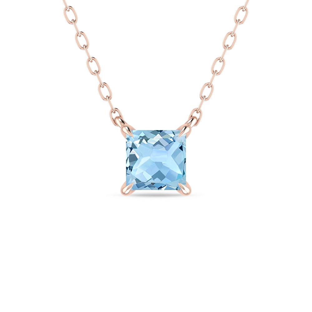 Rose Gold - Aquamarine