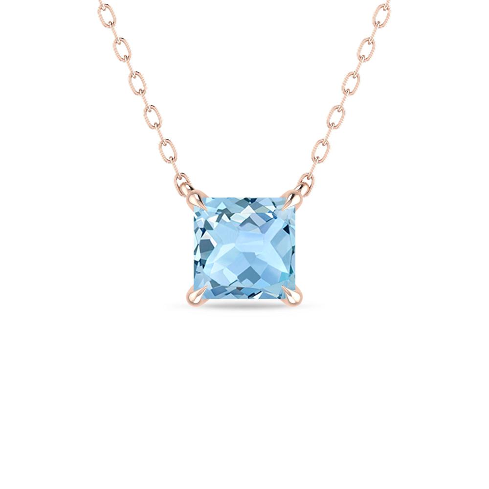 Rose Gold - Aquamarine