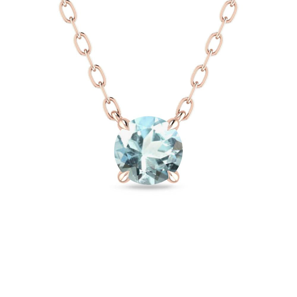 Rose Gold - Aquamarine