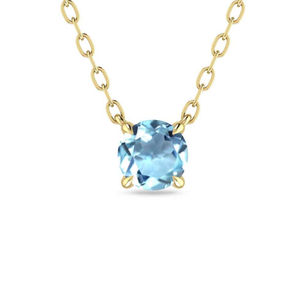 Yellow Gold - Aquamarine