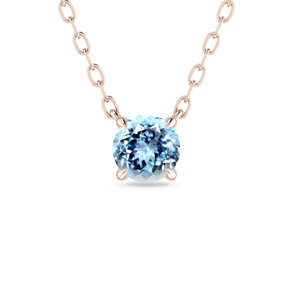Rose Gold - Aquamarine