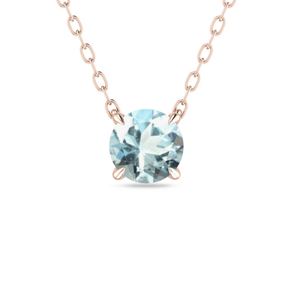 Rose Gold - Aquamarine