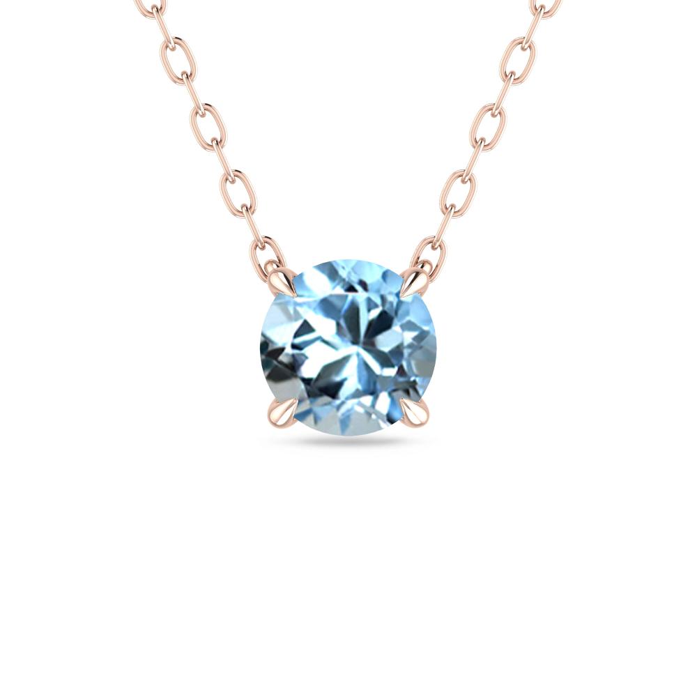 Rose Gold - Aquamarine