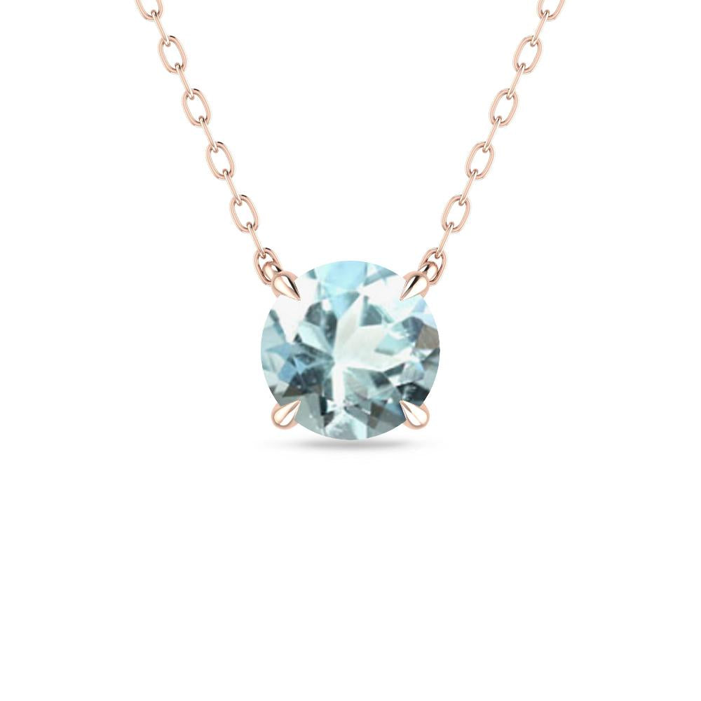 Rose Gold - Aquamarine