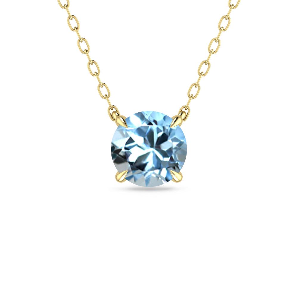 Yellow Gold - Aquamarine