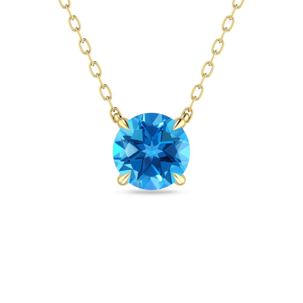 Yellow Gold - Blue Topaz