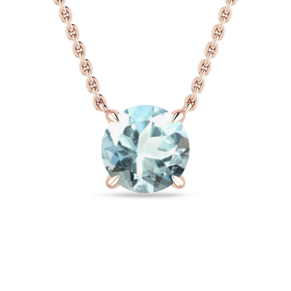 Rose Gold - Aquamarine
