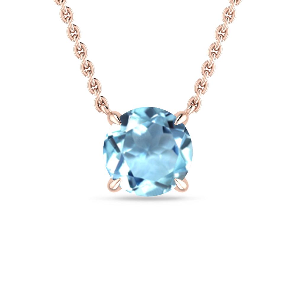 Rose Gold - Aquamarine