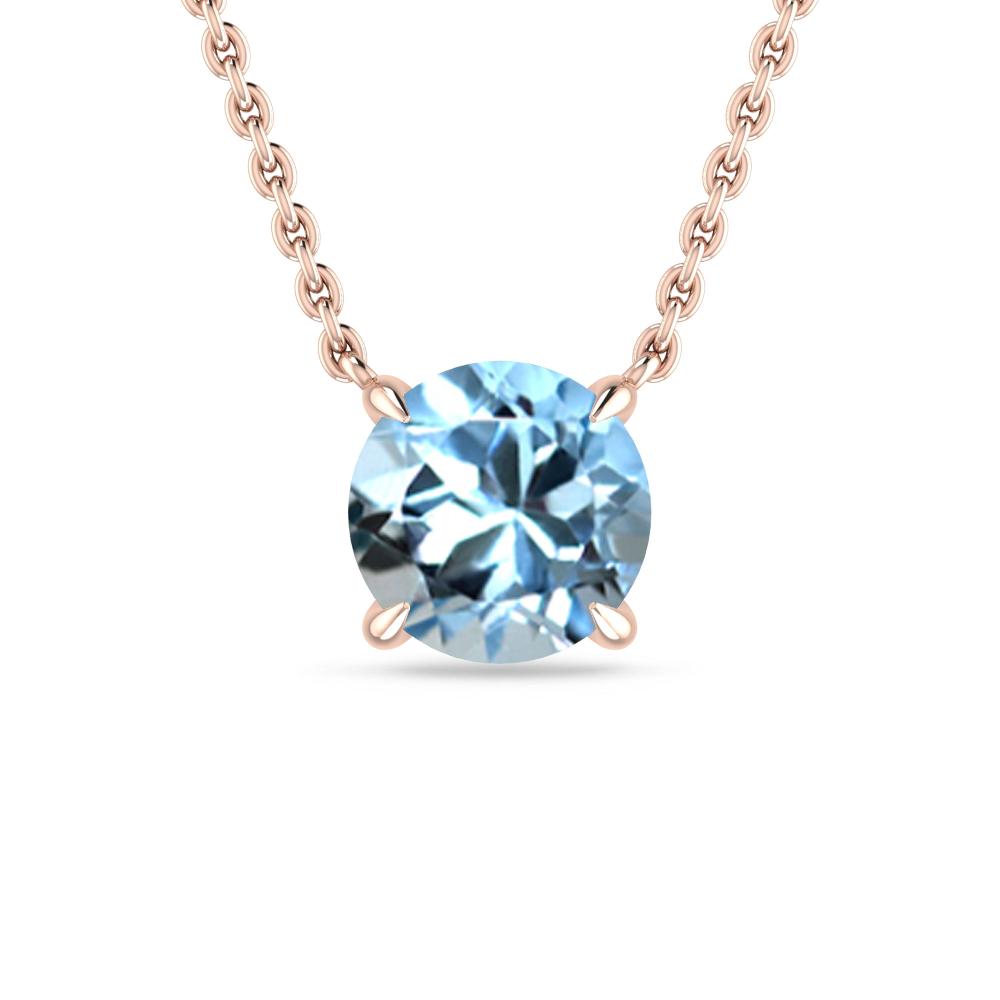 Rose Gold - Aquamarine