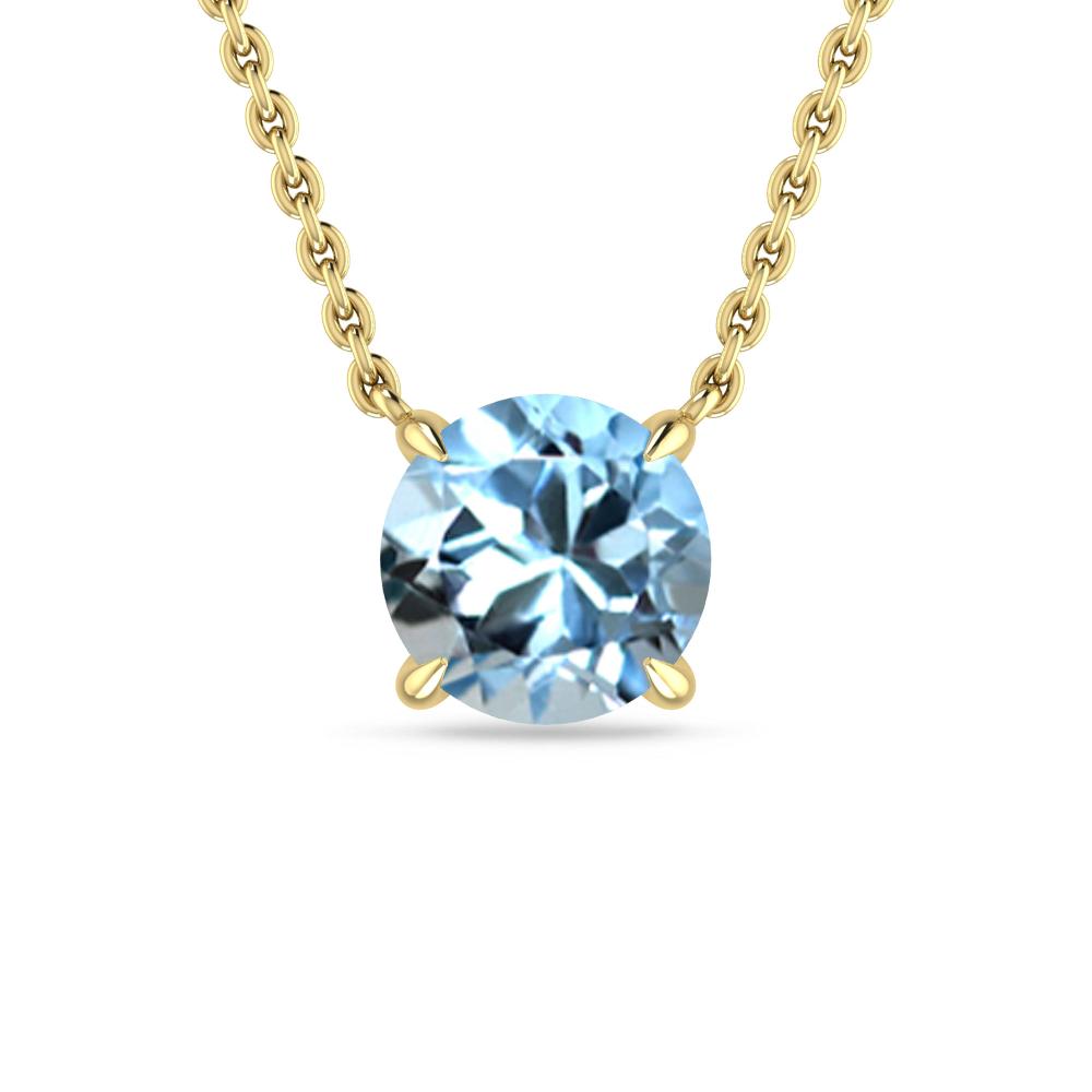 Yellow Gold - Aquamarine